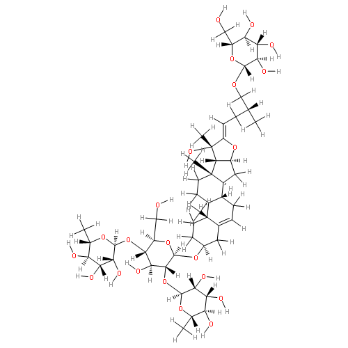 26-O-beta-D-glucopyranosyl-3beta,20alpha,26-triol-(25R)-5,22-dienofurostan-3-O-alpha-L-rhamnopyranosyl-(1?2)-[alpha-L-rhamnopyranosyl(1?4)]-beta-D-glucopyranoside