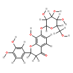 (Xi)-2-(3,4-Dihydroxy-phenyl)-7-beta(?)-D-glucopyranosyloxy-8-hydroxy-chroman-4-on