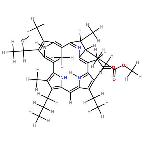 3-[18-ethyl-9-(1-hydroxy-ethyl)-4,6,8,13-tetramethyl-20-oxo-14-propyl-23H,25H-phorbin-3-yl]-propionic acid methyl ester