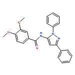 Benzamide, N-(1,3-diphenyl-1H-pyrazol-5-yl)-3,4-dimethoxy-