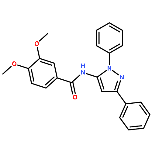 Benzamide, N-(1,3-diphenyl-1H-pyrazol-5-yl)-3,4-dimethoxy-