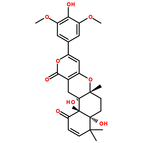 4H,11H-Naphtho[2,1-b]pyrano[3,4-e]pyran-1,11(5H)-dione,4a,6,6a,12,12a,12b-hexahydro-4a,12a-dihydroxy-9-(4-hydroxy-3,5-dimethoxyphenyl)-4,4,6a,12b-tetramethyl-,(4aR,6aR,12aS,12bS)-