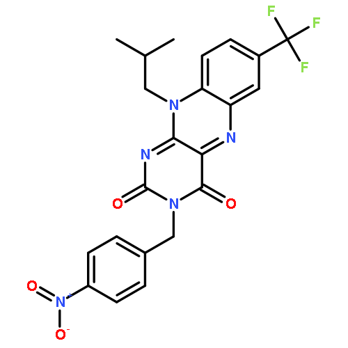 Benzo[g]pteridine-2,4(3H,10H)-dione,10-(2-methylpropyl)-3-[(4-nitrophenyl)methyl]-7-(trifluoromethyl)-