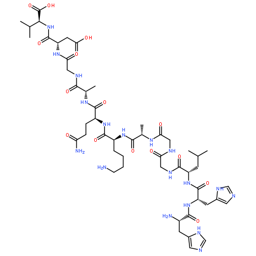 L-Valine,L-histidyl-L-histidyl-L-leucylglycylglycyl-L-alanyl-L-lysyl-L-glutaminyl-L-alanylglycyl-L-a-aspartyl-