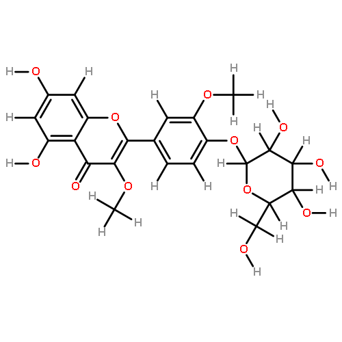 4'-O-beta-Glucopyranoside-4',5,7-Trihydroxy-3,3'-dimethoxyflavone