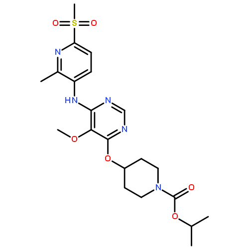 propan-2-yl 4-[5-methoxy-6-[(2-methyl-6-methylsulfonylpyridin-3-yl)amino]pyrimidin-4-yl]oxypiperidine-1-carboxylate