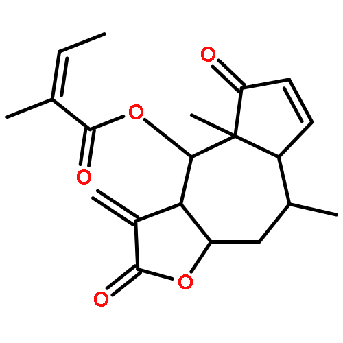 (3aR,4S,4aR,7aR,8R,9aR)-4a,8-dimethyl-3-methylidene-2,5-dioxo-2,3,3a,4,4a,5,7a,8,9,9a-decahydroazuleno[6,5-b]furan-4-yl (2E)-2-methylbut-2-enoate