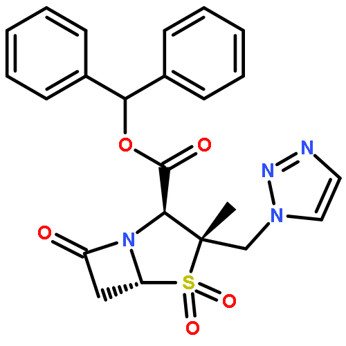 Benzhydry 2β-triazolmethyl-2α-methyl-6,6-dihydropernicillanate-1,1-dioxide