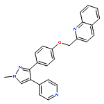 2-((4-(1-Methyl-4-(pyridin-4-yl)-1H-pyrazol-3-yl)phenoxy)methyl)quinoline