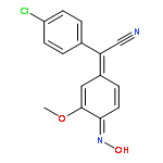 (2Z)-2-(4-chlorophenyl)-2-[(4Z)-4-hydroxyimino-3-methoxycyclohexa-2,5-dien-1-ylidene]acetonitrile