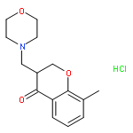 4H-1-Benzopyran-4-one, 2,3-dihydro-8-methyl-3-(4-morpholinylmethyl)-,hydrochloride