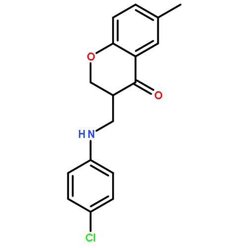 4H-1-Benzopyran-4-one,3-[[(4-chlorophenyl)amino]methyl]-2,3-dihydro-6-methyl-