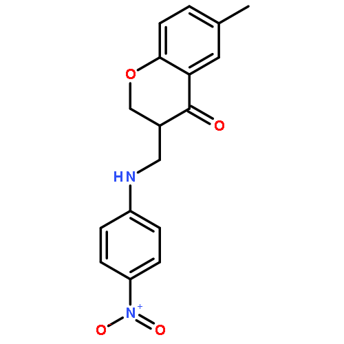 4H-1-Benzopyran-4-one,2,3-dihydro-6-methyl-3-[[(4-nitrophenyl)amino]methyl]-