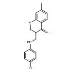 4H-1-Benzopyran-4-one,3-[[(4-chlorophenyl)amino]methyl]-2,3-dihydro-7-methyl-