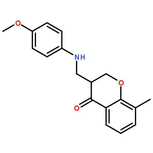 4H-1-Benzopyran-4-one,2,3-dihydro-3-[[(4-methoxyphenyl)amino]methyl]-8-methyl-