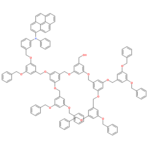 Benzenemethanol,3-[[3,5-bis[[3,5-bis(phenylmethoxy)phenyl]methoxy]phenyl]methoxy]-5-[[3-[[3,5-bis(phenylmethoxy)phenyl]methoxy]-5-[[3-(phenylmethoxy)-5-[[3-(phenyl-1-pyrenylamino)phenyl]methoxy]phenyl]methoxy]phenyl]methoxy]-