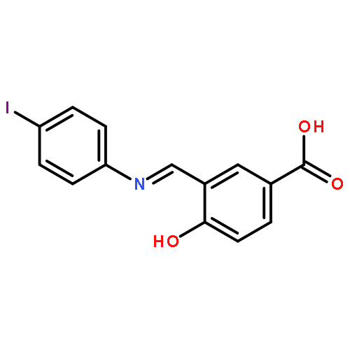 Benzoic acid, 4-hydroxy-3-[[(4-iodophenyl)imino]methyl]-