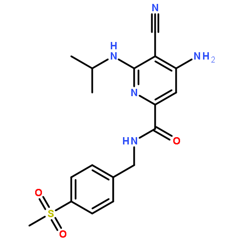 2-Pyridinecarboxamide,4-amino-5-cyano-6-[(1-methylethyl)amino]-N-[[4-(methylsulfonyl)phenyl]methyl]-