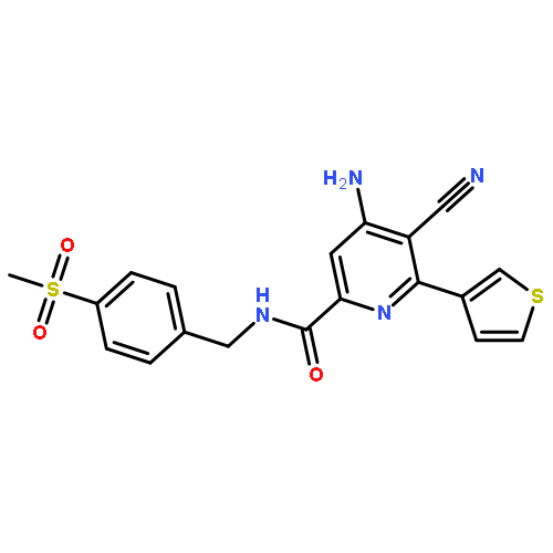 2-Pyridinecarboxamide,4-amino-5-cyano-N-[[4-(methylsulfonyl)phenyl]methyl]-6-(3-thienyl)-