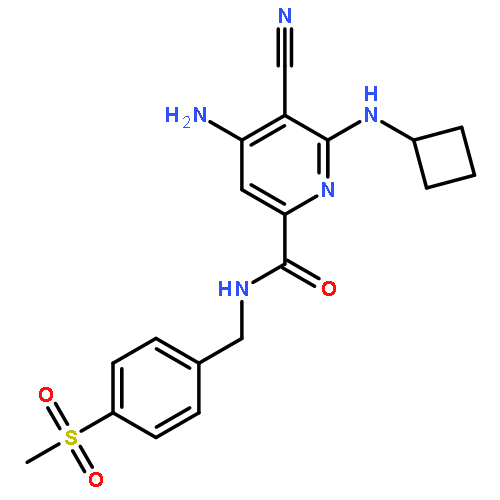 2-Pyridinecarboxamide,4-amino-5-cyano-6-(cyclobutylamino)-N-[[4-(methylsulfonyl)phenyl]methyl]-