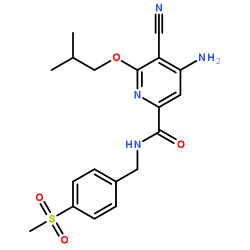 2-Pyridinecarboxamide,4-amino-5-cyano-6-(2-methylpropoxy)-N-[[4-(methylsulfonyl)phenyl]methyl]-