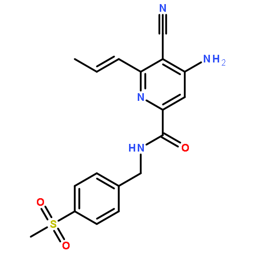 2-Pyridinecarboxamide,4-amino-5-cyano-N-[[4-(methylsulfonyl)phenyl]methyl]-6-(1E)-1-propenyl-