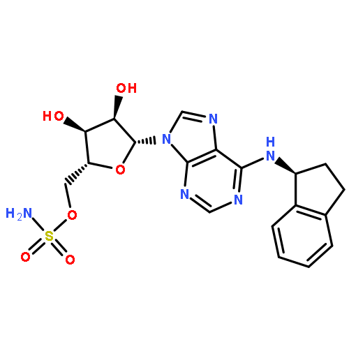 ADENOSINE, N-[(1S)-2,3-DIHYDRO-1H-INDEN-1-YL]-, 5'-SULFAMATE