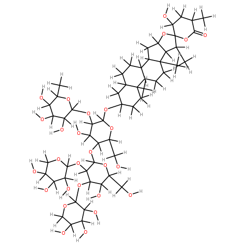 (22R,25R)-3beta,23alpha-dihydroxy-5alpha-spirostan-26-one 3-O-alpha-L-arabinopyranosyl-(1->2)-O-[beta-D-xylopyranosyl-(1->3)]-O-beta-D-glucopyranosyl-(1->4)-O-[alpha-L-rhamnopyranosyl-(1->2)]-O-beta-D-galactopyranoside