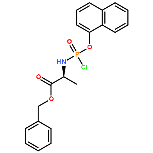 L-ALANINE, N-[CHLORO(1-NAPHTHALENYLOXY)PHOSPHINYL]-, PHENYLMETHYL ESTER