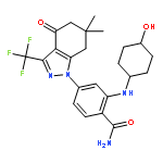 4-(6,6-dimethyl-4-oxo-3-(trifluoromethyl)-4,5,6,7-tetrahydro-1H-indazol-1-yl)-2-((1r,4r)-4-hydroxycyclohexylamino)benzamide