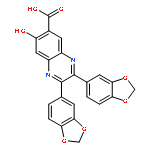 6-QUINOXALINECARBOXYLIC ACID, 2,3-BIS(1,3-BENZODIOXOL-5-YL)-7-HYDROXY-