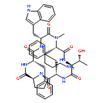 CYCLO(N2-METHYL-L-LYSYL-L-THREONYL-L-PHENYLALANYL-L-PROLYL-L-PHENYLALANYL-D-TRYPTOPHYL)