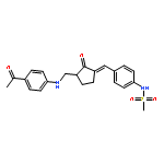 Methanesulfonamide,N-[4-[(E)-[3-[[(4-acetylphenyl)amino]methyl]-2-oxocyclopentylidene]methyl]phenyl]-