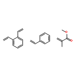 1,2-diethenylbenzene; methyl 2-methylprop-2-enoate; styrene