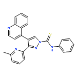 1H-Pyrazole-1-carbothioamide,3-(6-methyl-2-pyridinyl)-N-phenyl-4-(4-quinolinyl)-