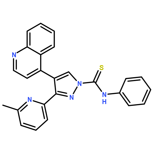 1H-Pyrazole-1-carbothioamide,3-(6-methyl-2-pyridinyl)-N-phenyl-4-(4-quinolinyl)-