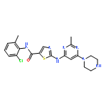 N-(2-chloro-6-methylphenyl)-2-[(2-methyl-6-piperazin-1-ylpyrimidin-4-yl)amino]-1,3-thiazole-5-carboxamide