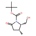 1-Pyrrolidinecarboxylic acid, 2-(hydroxymethyl)-3-methyl-5-oxo-, 1,1-dimethylethyl ester, (2S,3R)-