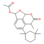 (2S)-2-(Acetyloxy)-6,8aβ-dihydro-6β-methyl-5-[(1R)-1,3,3-trimethylcyclohexyl]furo[4,3,2-ij][2]benzopyran-7(2H)-one