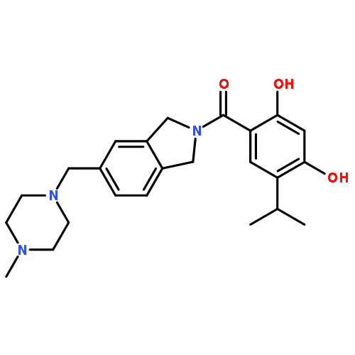 4-({5-[(4-methylpiperazin-1-yl)methyl]-2,3-dihydro-1H-isoindol-2-yl}carbonyl)-6-(propan-2-yl)benzene-1,3-diol