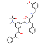 N-{(2S,3R)-3-Hydroxy-4-[(3-methoxybenzyl)amino]-1-phenyl-2-butany l}-5-[methyl(methylsulfonyl)amino]-N'-[(1R)-1-phenylethyl]isophth alamide