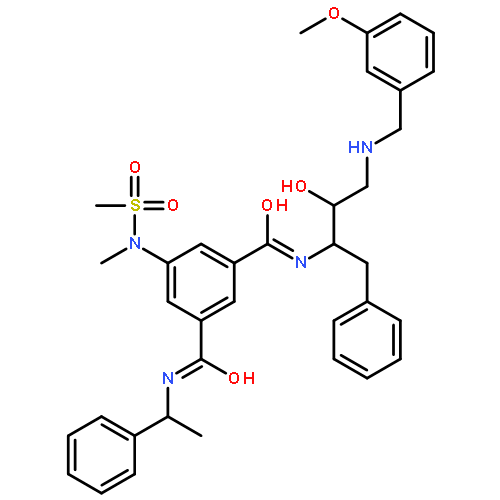 N-{(2S,3R)-3-Hydroxy-4-[(3-methoxybenzyl)amino]-1-phenyl-2-butany l}-5-[methyl(methylsulfonyl)amino]-N'-[(1R)-1-phenylethyl]isophth alamide