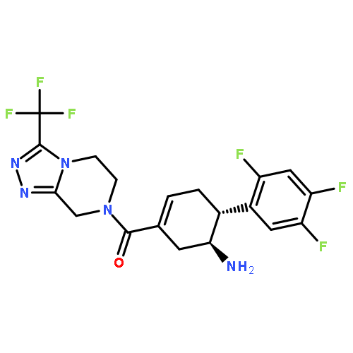 1,2,4-Triazolo[4,3-a]pyrazine,
7-[[(4R,5S)-5-amino-4-(2,4,5-trifluorophenyl)-1-cyclohexen-1-yl]carbonyl
]-5,6,7,8-tetrahydro-3-(trifluoromethyl)-