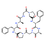 Cyclo(D-alanylglycyl-L-prolyl-D-phenylalanyl-D-alanylglycyl-L-prolyl-D-phenyl
alanyl)