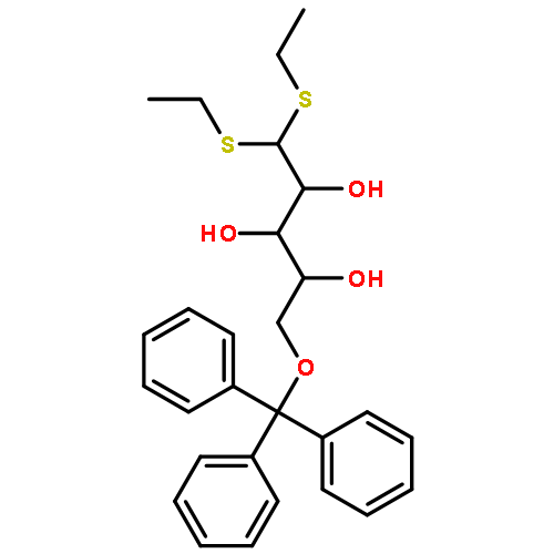 D-Arabinose, 5-O-(triphenylmethyl)-,diethyl dithioacetal (9CI)