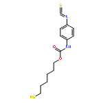 CARBAMIC ACID, N-(4-ISOTHIOCYANATOPHENYL)-, 6-MERCAPTOHEXYL ESTER