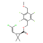 Cyclopropanecarboxylic acid, 3-(2,2-dichloroethenyl)-2,2-dimethyl-,[2,3,5,6-tetrafluoro-4-(methoxymethyl)phenyl]methyl ester, (1R,3S)-