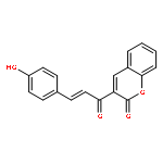 2H-1-Benzopyran-2-one, 3-[3-(4-hydroxyphenyl)-1-oxo-2-propenyl]-