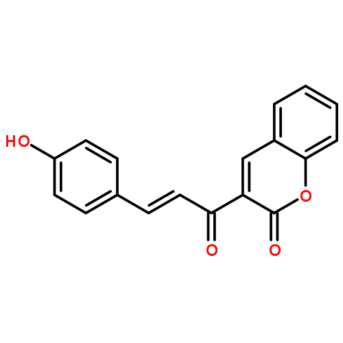 2H-1-Benzopyran-2-one, 3-[3-(4-hydroxyphenyl)-1-oxo-2-propenyl]-