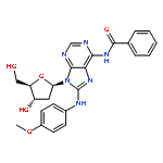 ADENOSINE, N-BENZOYL-2'-DEOXY-8-[(4-METHOXYPHENYL)AMINO]-